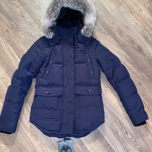 MOOSE KNUCKLE DEBAIES in NAVY with FROST FUR - Picture 7 of 7